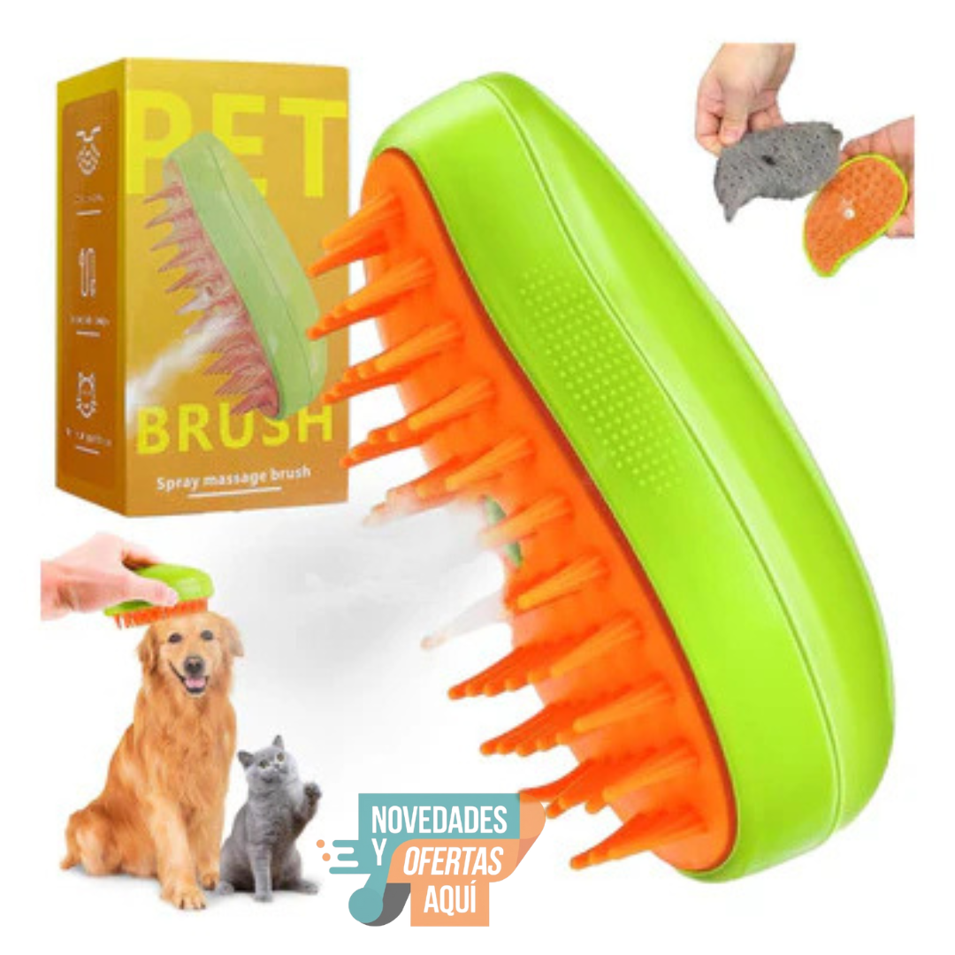 Cepillo a Vapor 3 en 1 para Mascotas