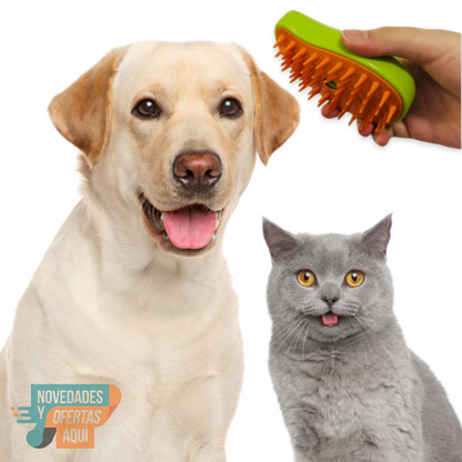 Cepillo a Vapor 3 en 1 para Mascotas