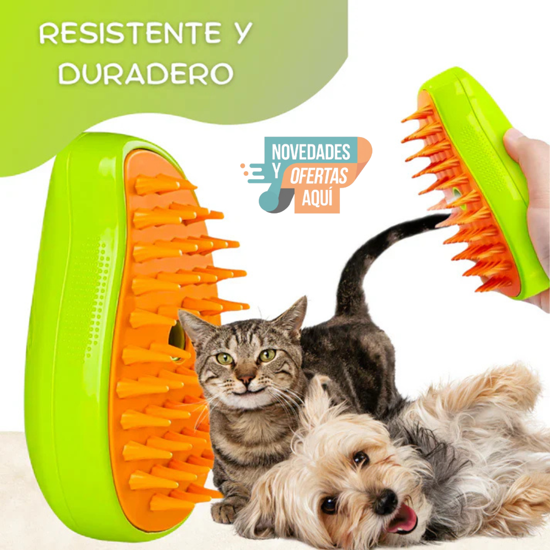 Cepillo a Vapor 3 en 1 para Mascotas